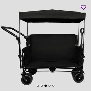 Black Collapsible Wagon with Canopy